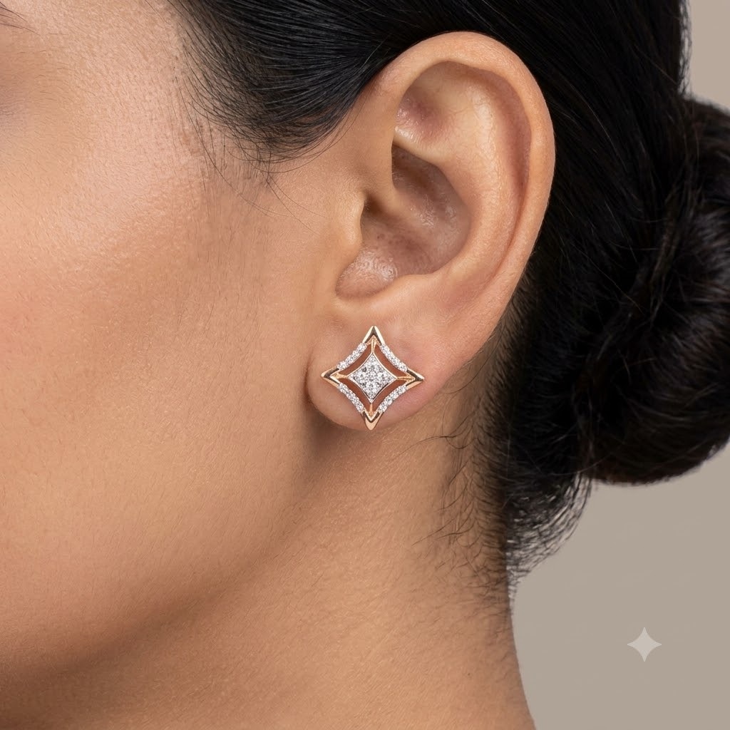 diamond stud earring