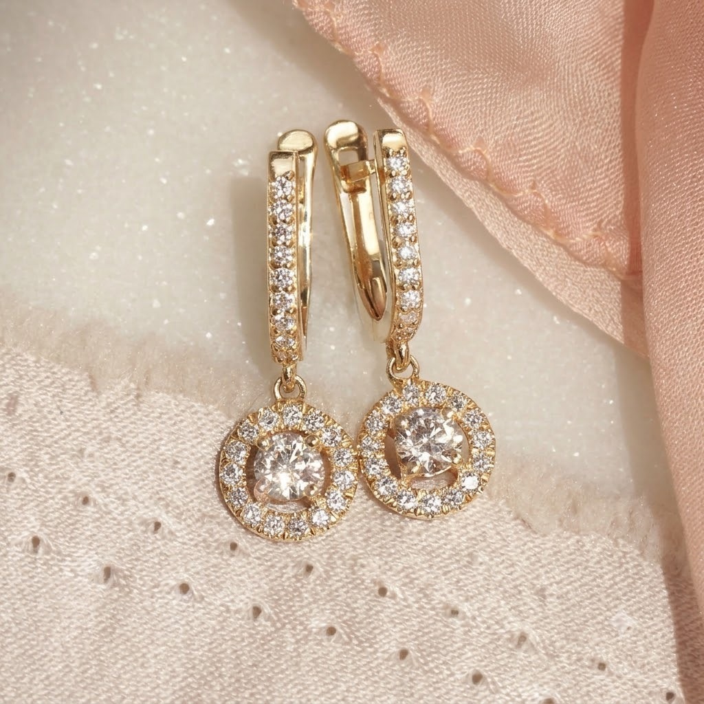 diamond drop earring