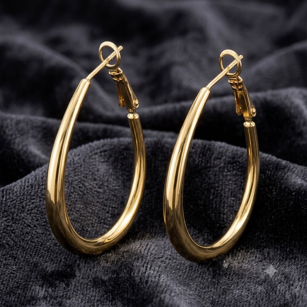 teardrop hoop earring